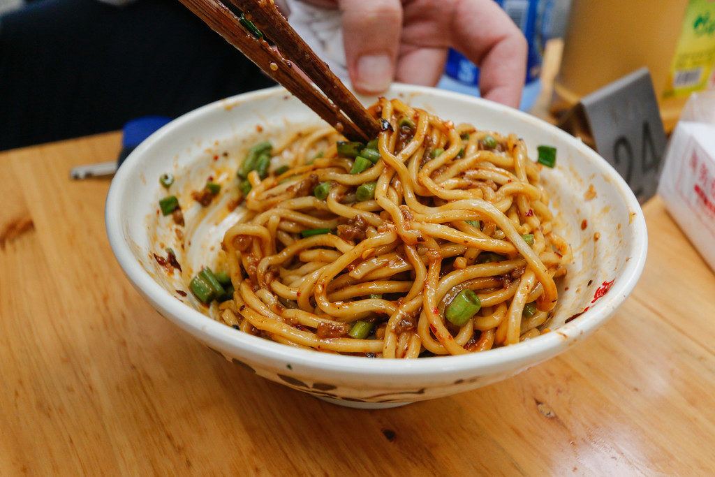 The green bean noodles in Chengdu, China